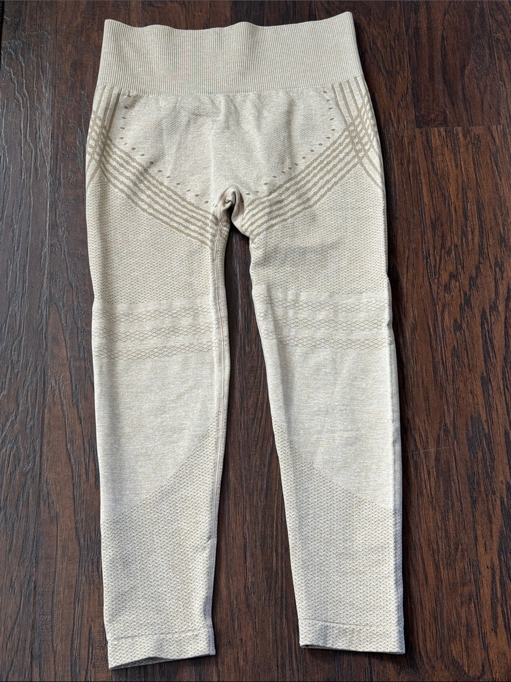 Seamless Cream High-Waist Leggings